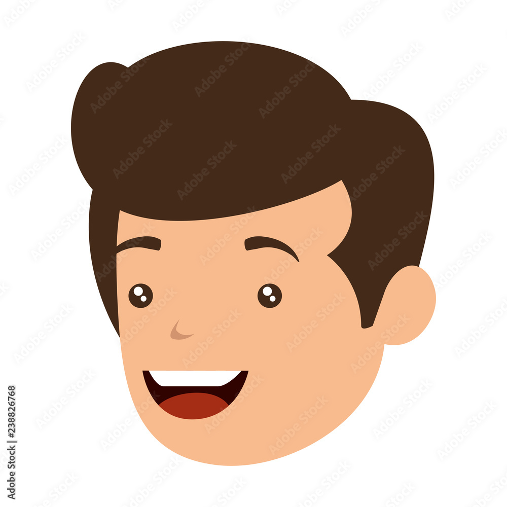 Obraz premium young man head avatar character