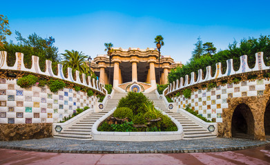 Park Guell in Barcelona, Spain