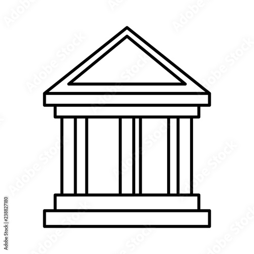 bank building isolated icon