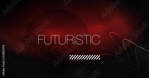 Neon lines wave background. Abstract composition