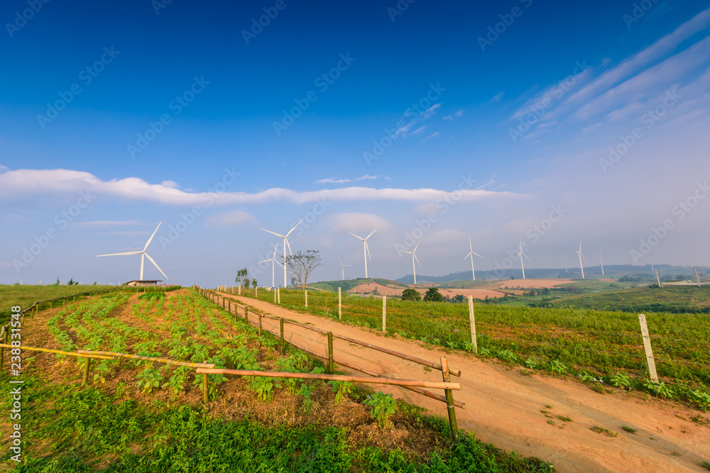 Windmill turbine for electric production at Khao Kho, Petchaboon, Thailand