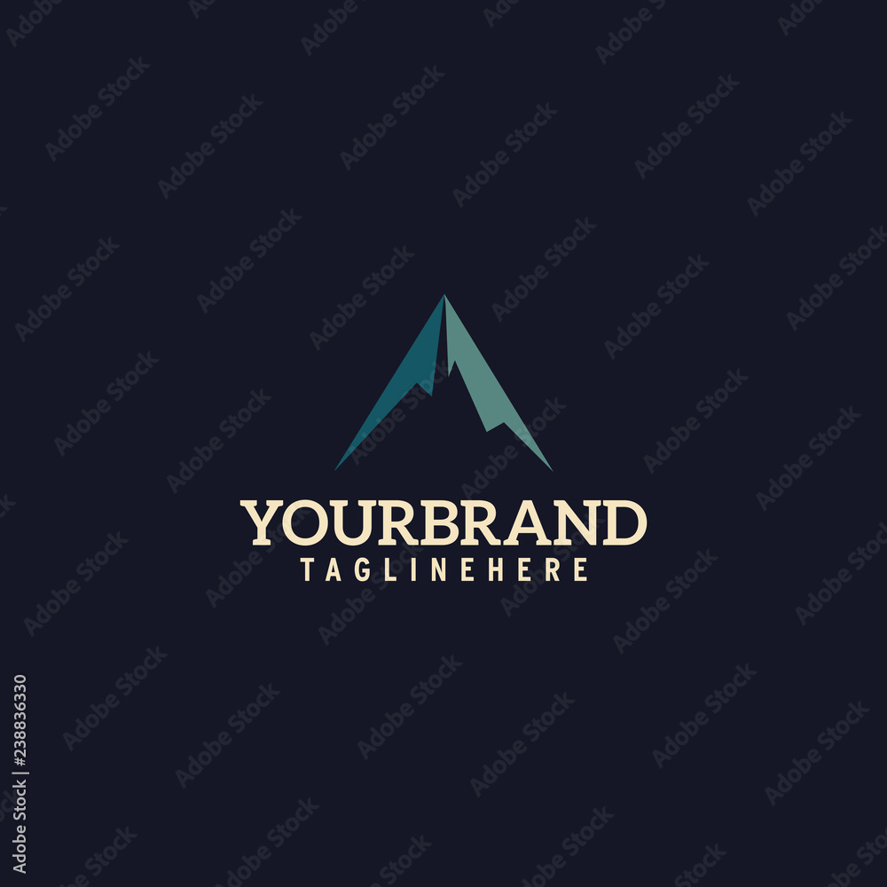 simple Mountain logo design simple Mountain logo design