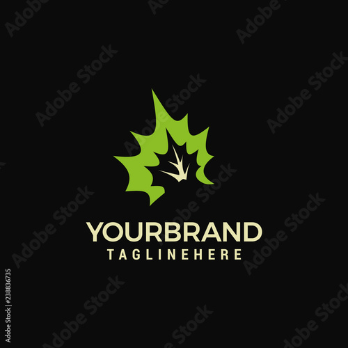 Nature logo - fresh green leaves Logo Design Template