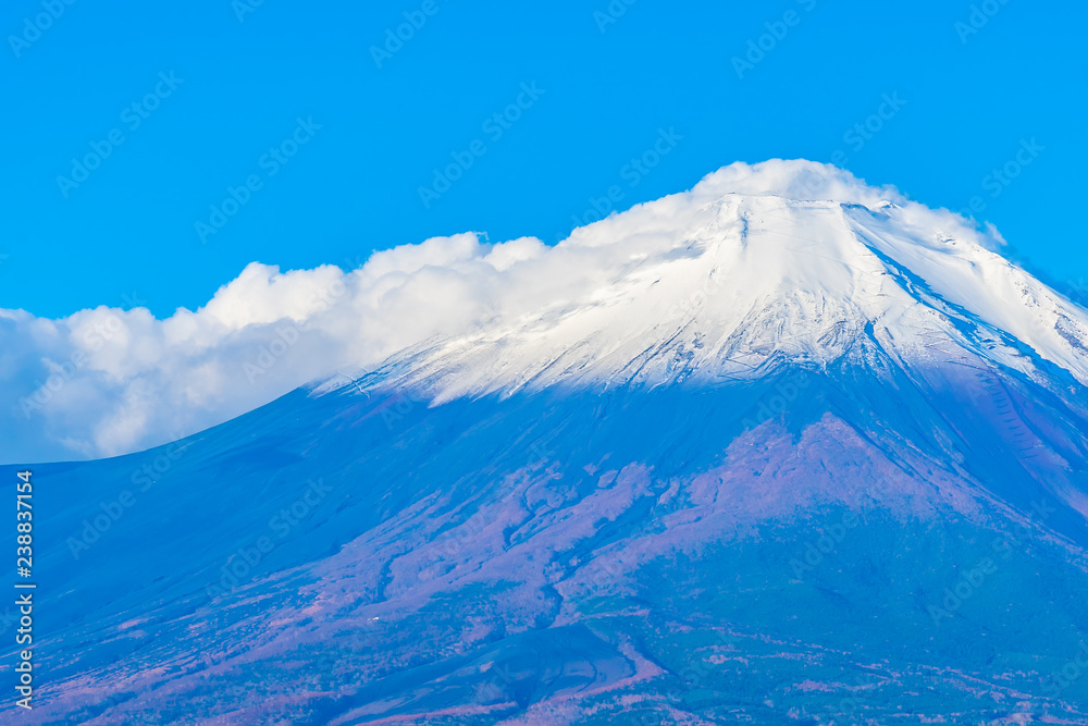 Beautiful fuji mountain in yamanakako or yamanaka lake