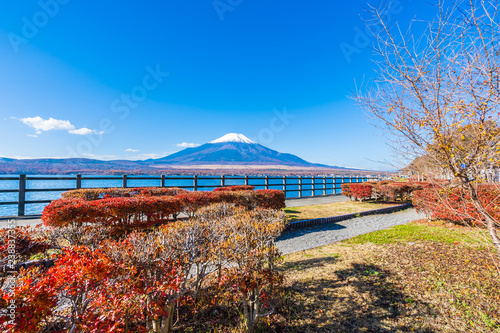 Beautiful landscape of mountain fuji around yamanakako lake photo