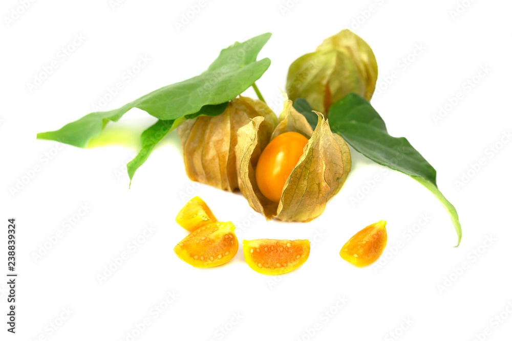 Fresh Cape gooseberry fruit isolate on white
Fresh Cape gooseberry fruit isolate on white