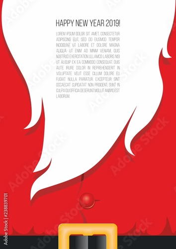 Santa Claus beard card