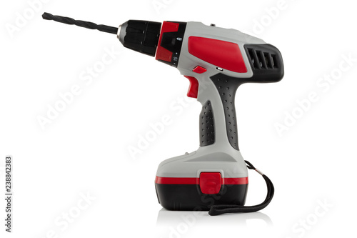 cordless drill, on a white background