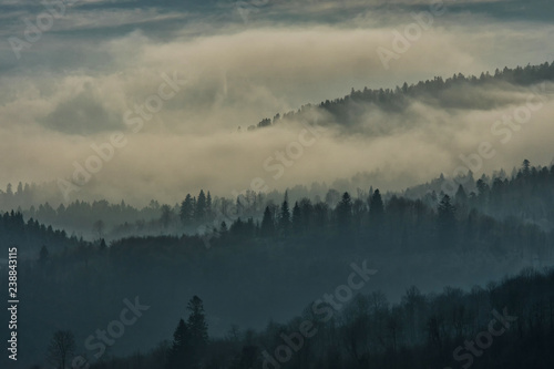 Clouds over the forest. Bieszczady Mountains. © Szymon Bartosz