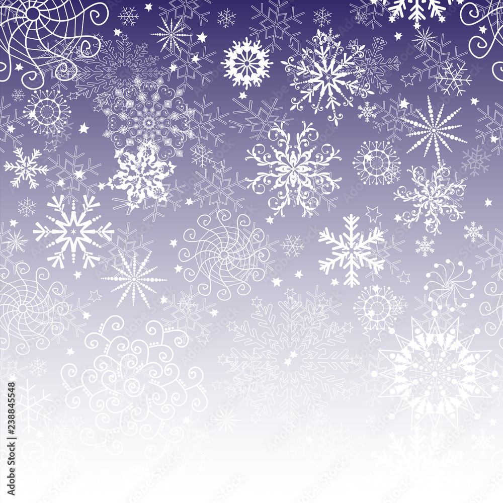 Winter violet gradient Christmas frame