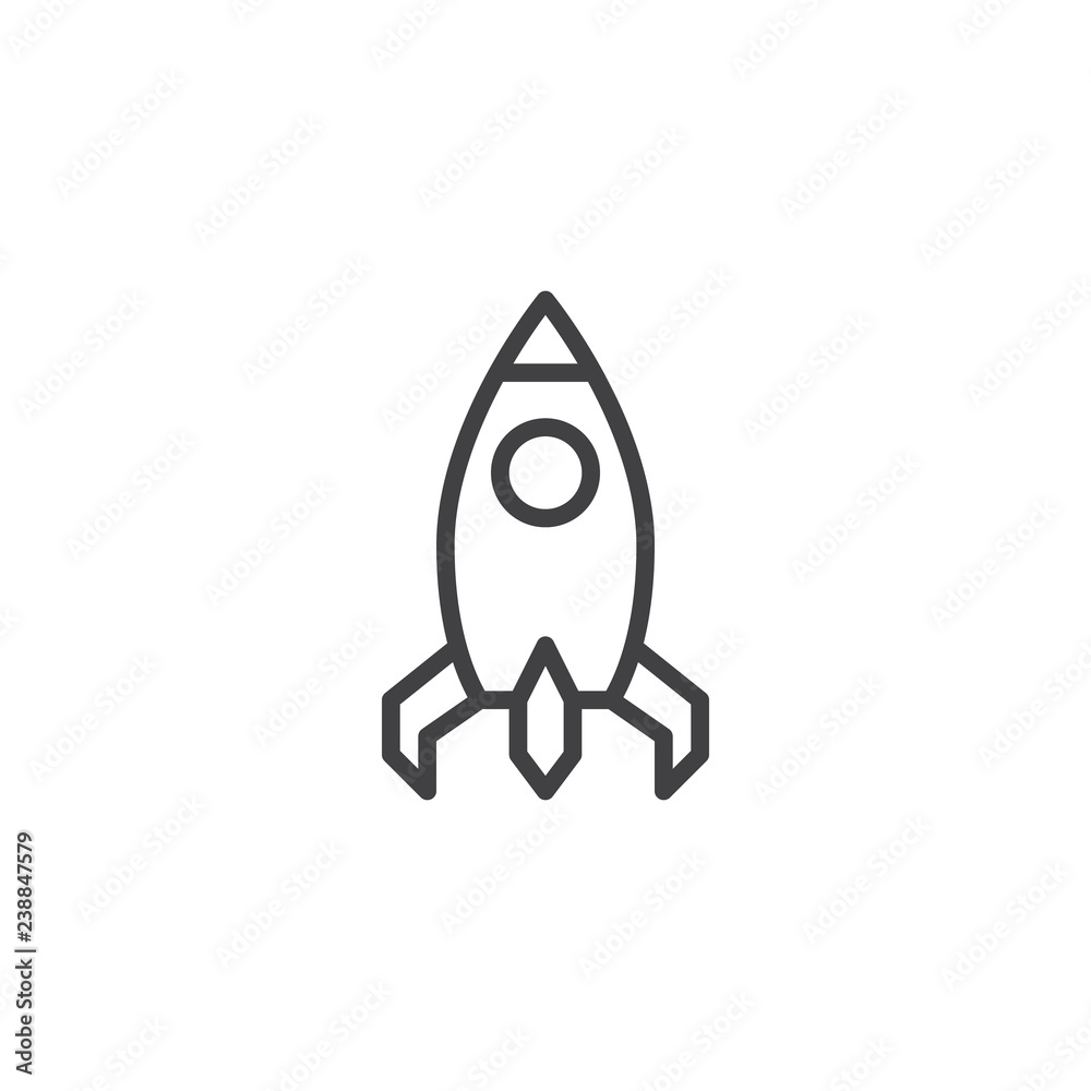 Startup rocket outline icon. linear style sign for mobile concept and web design. Start up business rocket simple line vector icon. Symbol, logo illustration. Pixel perfect vector graphics Startup rocket outline icon. linear style sign for mobile concept and web design. Start up business rocket simple line vector icon. Symbol, logo illustration. Pixel perfect vector graphics