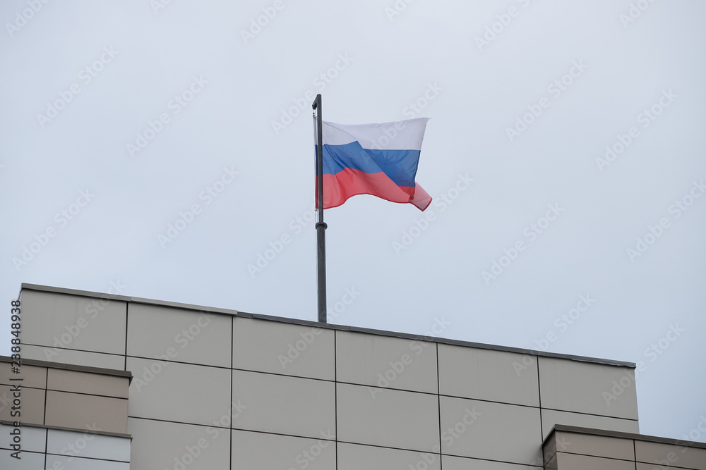 Russian flag on Parliament building