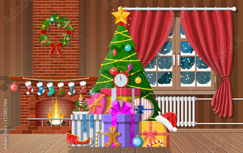 Christmas interior of room