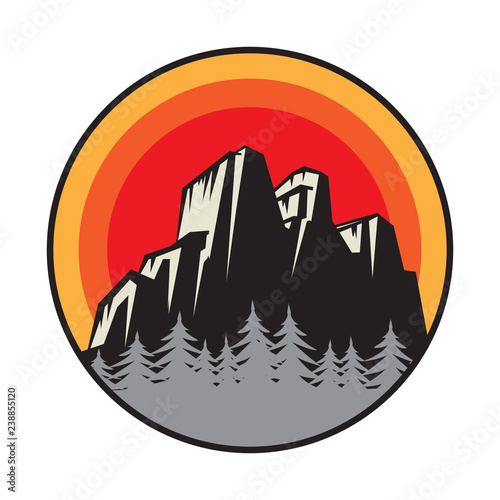 Mountain logo, icon or symbol