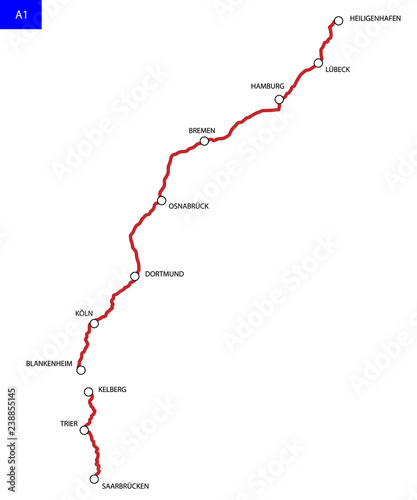 Road map of Germany