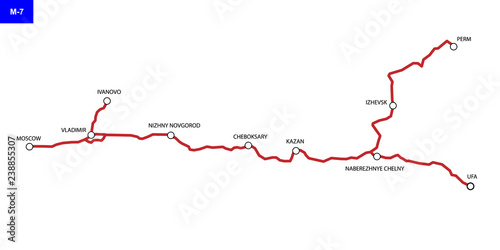 Road map of Russia