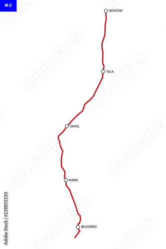 Road map of Russia