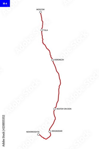Vászonkép Road map of Russia