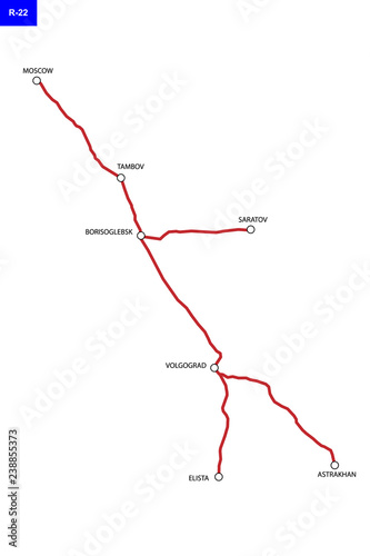Road map of Russia