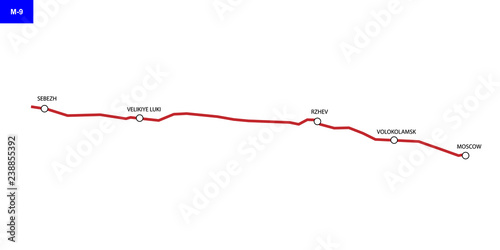 Road map of Russia