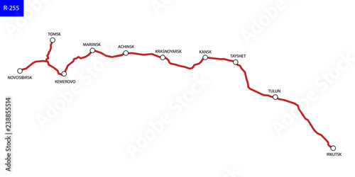 Road map of Russia