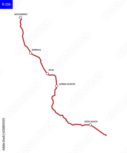 Road map of Russia