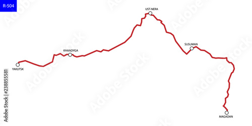 Road map of Russia
