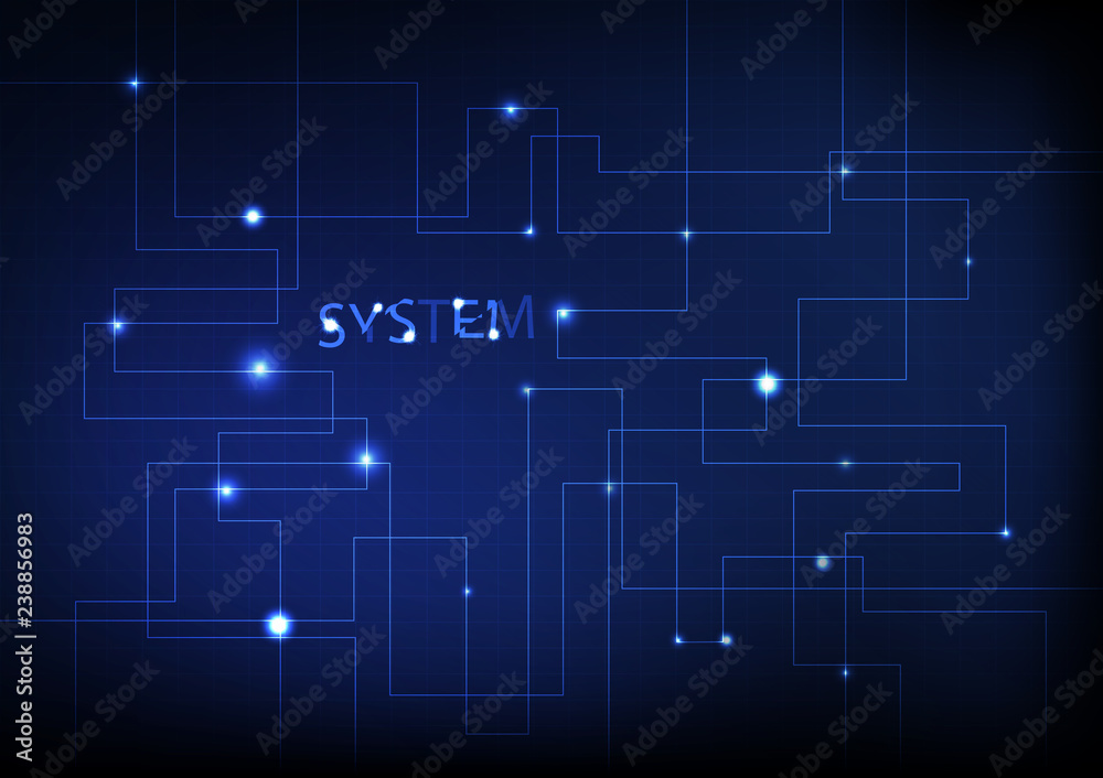 Digital technology abstract background, system information circuit futuristic cyberspace electronic vector illustration