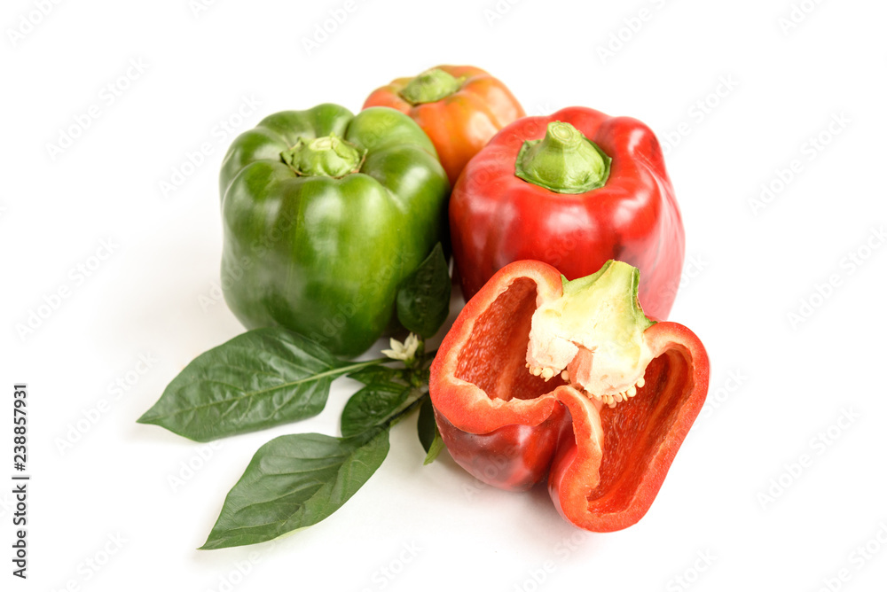 Bell pepper isolated on white background. Bell pepper isolated on white background.