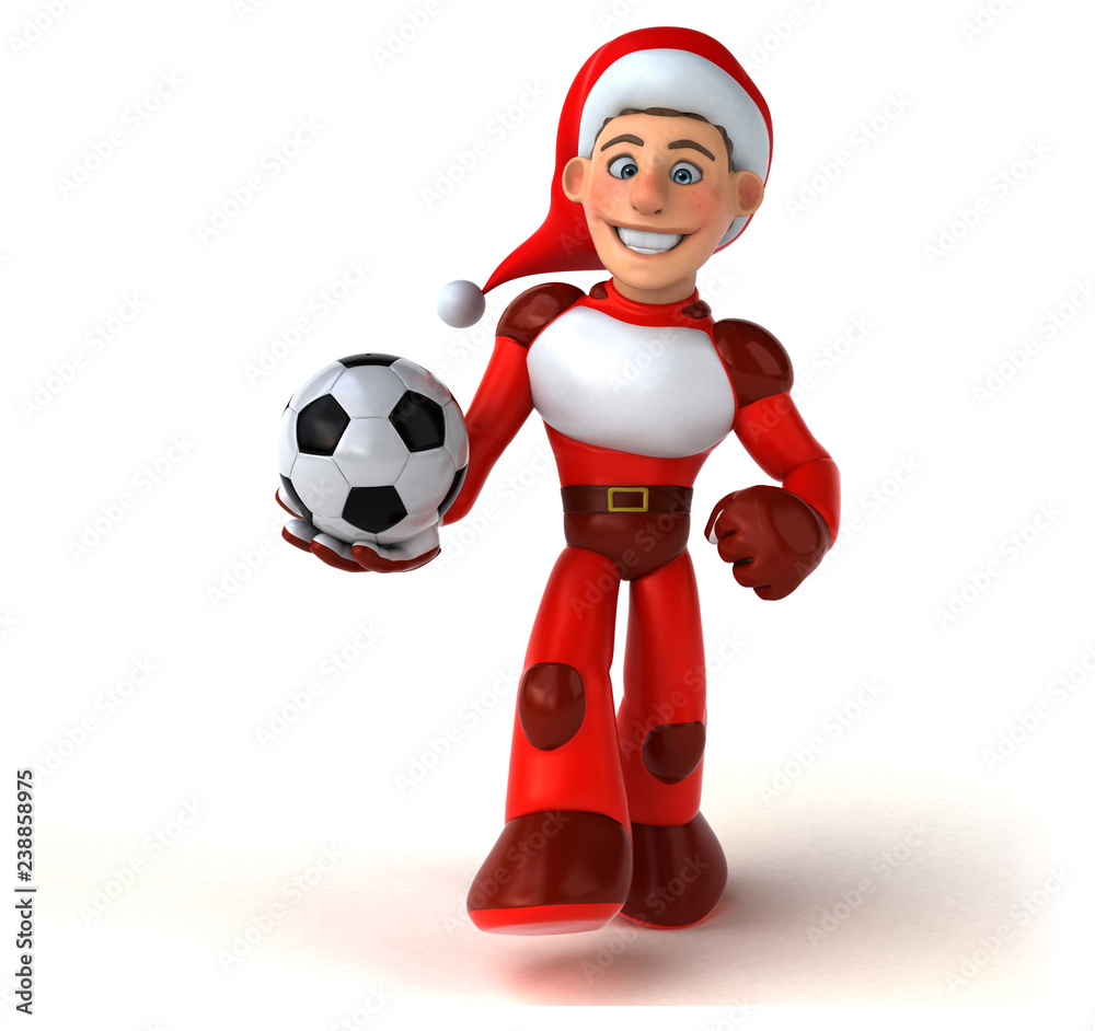 Fun Super Santa Claus - 3D Illustration Fun Super Santa Claus - 3D Illustration