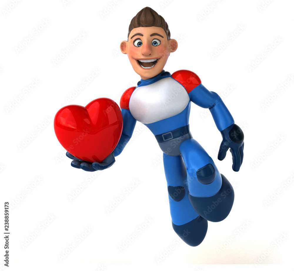 Super modern superhero - 3D Illustration Super modern superhero - 3D Illustration