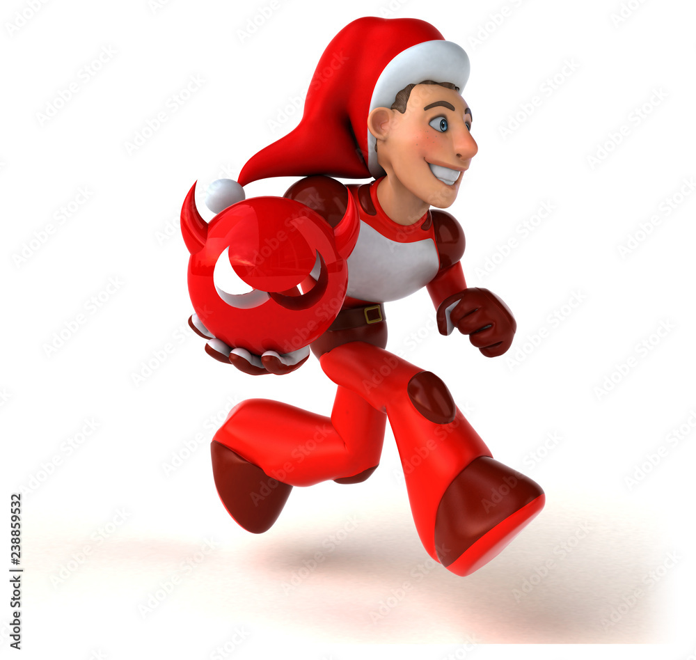Fun Super Santa Claus - 3D Illustration Fun Super Santa Claus - 3D Illustration