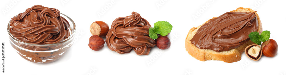 chocolate cream isolated on white background chocolate cream isolated on white background