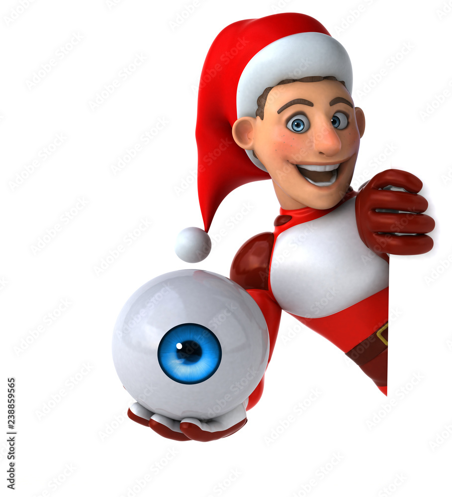 Fun Super Santa Claus - 3D Illustration Fun Super Santa Claus - 3D Illustration