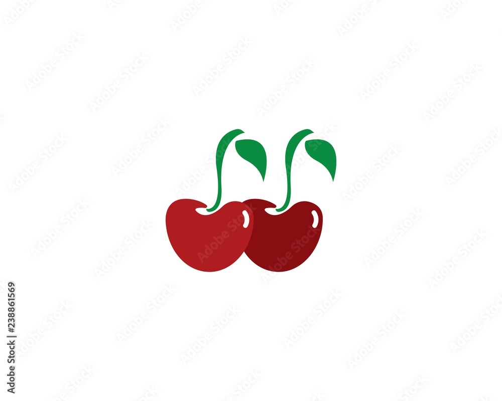cherry logo vector icon illustration cherry logo vector icon illustration