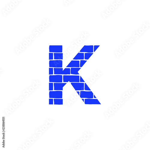 Vector Brick Logo Letter K
