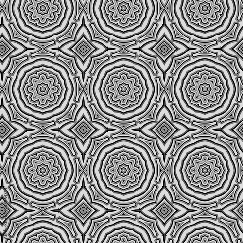 Seamless color pattern from a variety of geometric shapes.