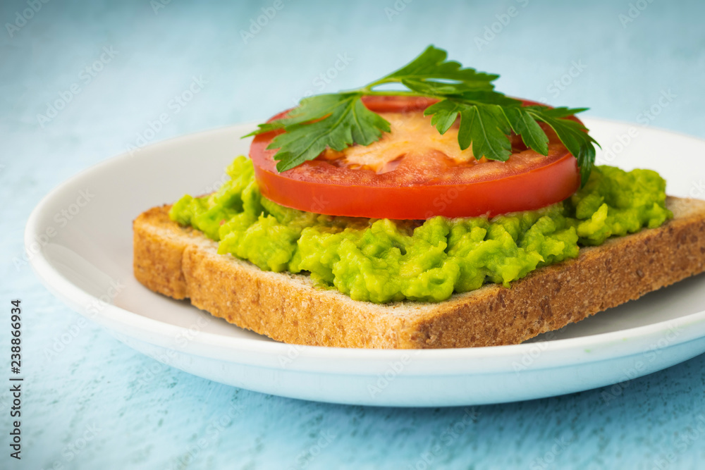 Avocado Toast only salted pulp avocado and tomato slices Avocado Toast only salted pulp avocado and tomato slices