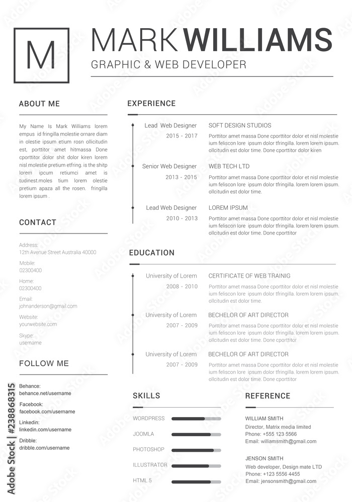 Simple and Clean Resume Simple and Clean Resume
