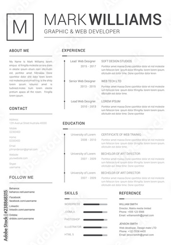 Simple and Clean Resume