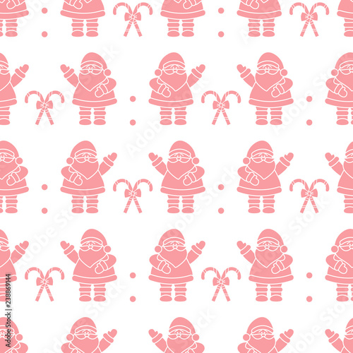 Christmas, New Year 2019 seamless pattern.