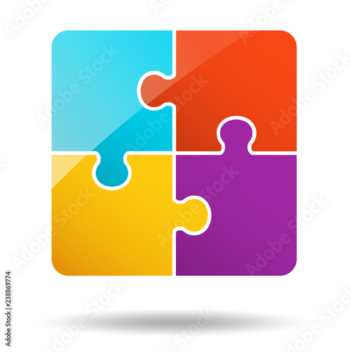 4 pieces Puzzle design