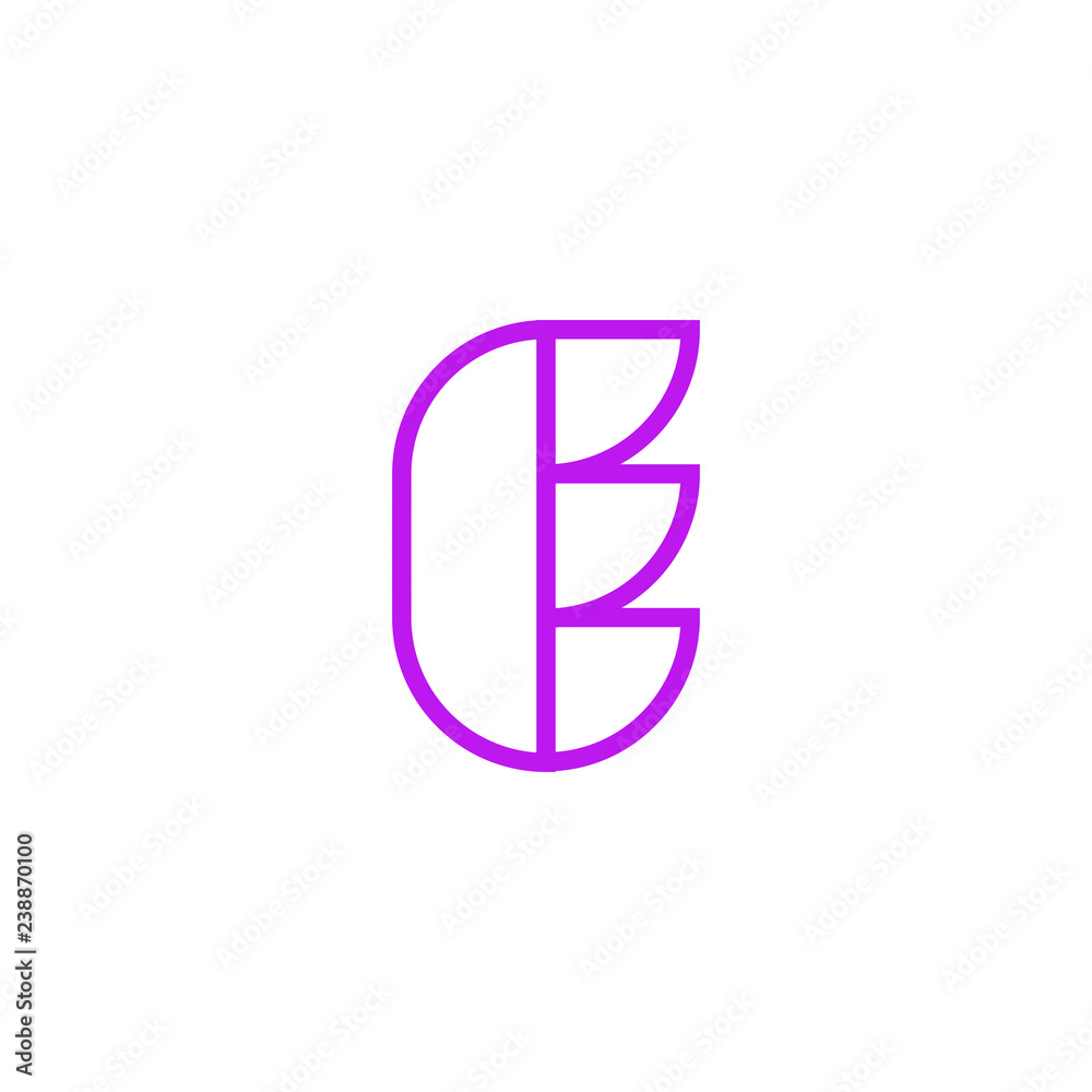Vector Logo Letter Pink Line E Vector Logo Letter Pink Line E
