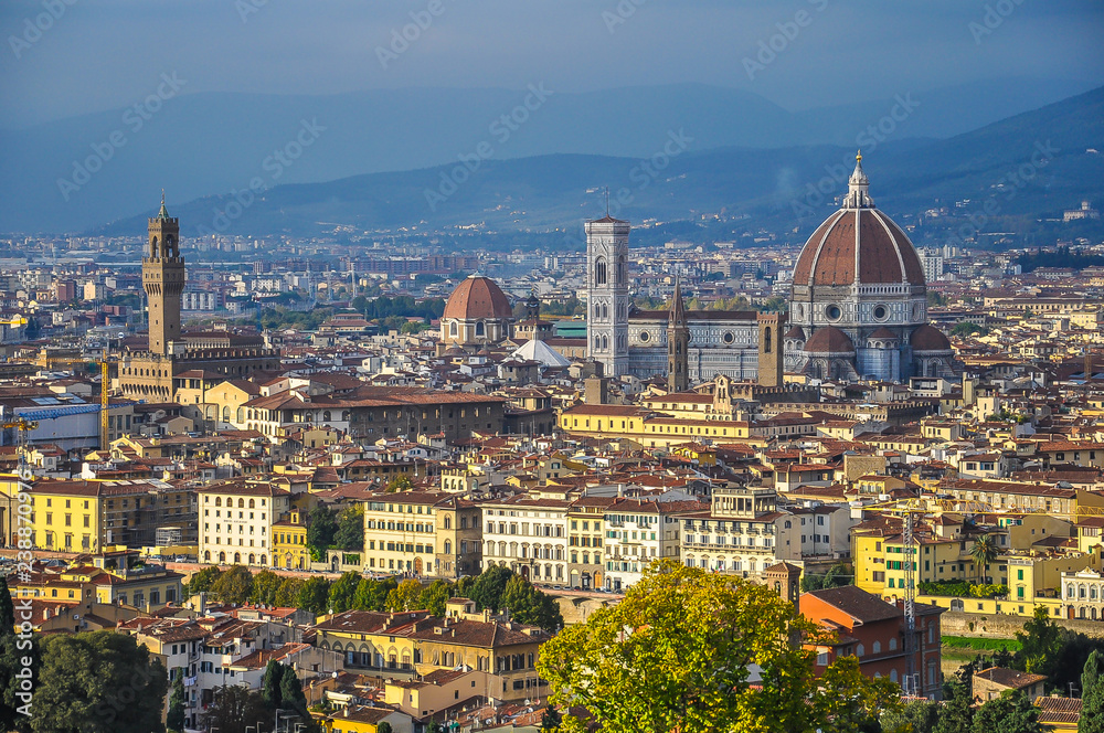 Panorama of Florence from Piazzale Michelangelo - Tuscany Italy