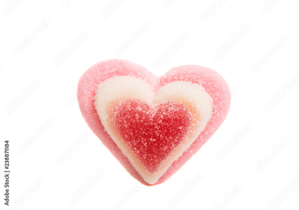 jelly hearts isolated