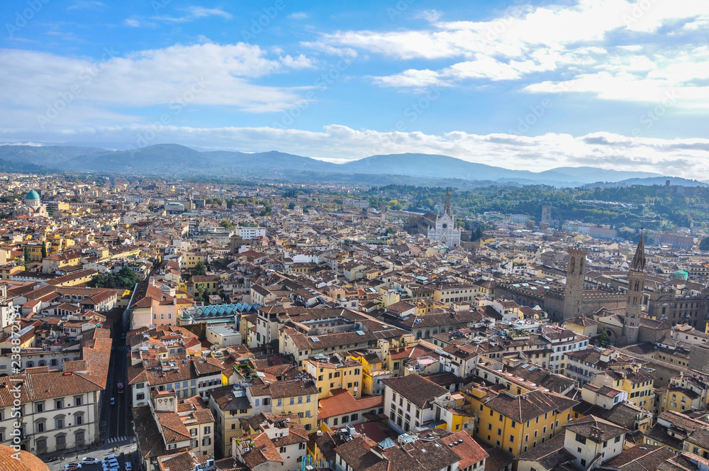 Panorama of Florence with the cathedral dome - Tuscany Italy