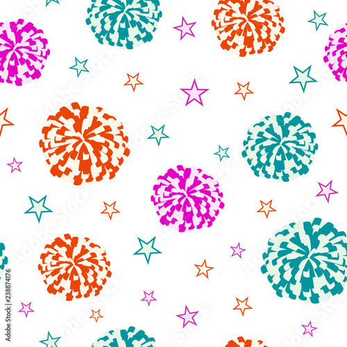 Cheerleading. Seamless pattern