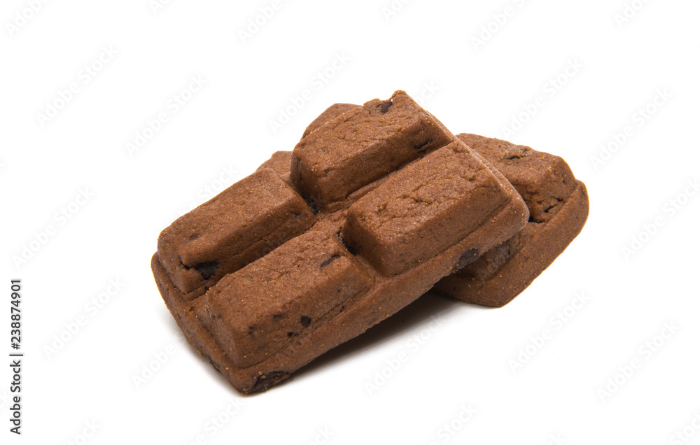 chocolate sponge cake isolated chocolate sponge cake isolated