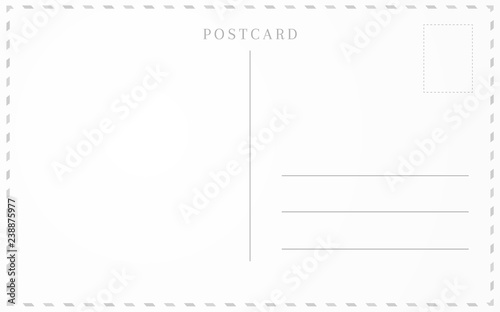 Old postcard template. Post card frame design.