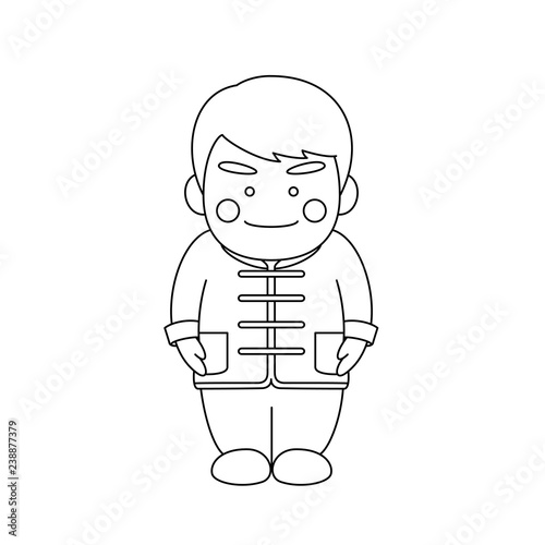 男性キャラクターカンフー